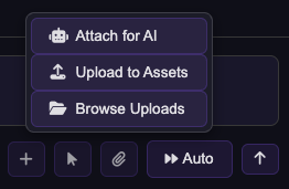 The full chat toolbar with every button labeled